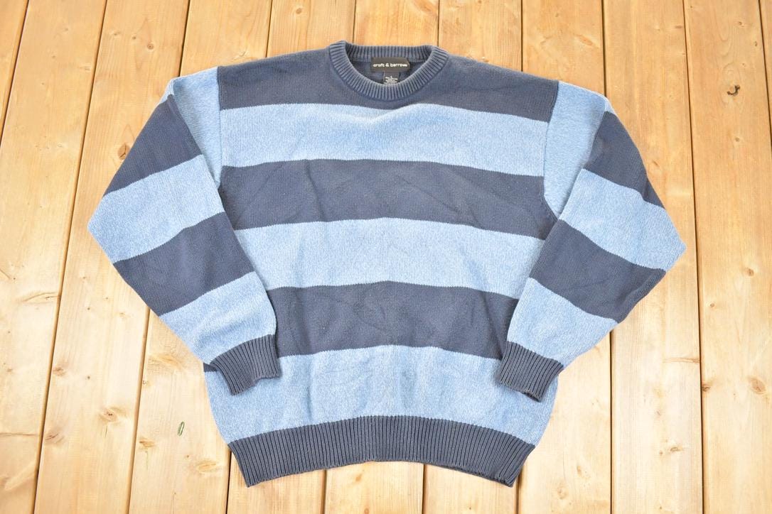 Vintage 1990s Croft & Barrow Knit Crewneck Sweater Mens L