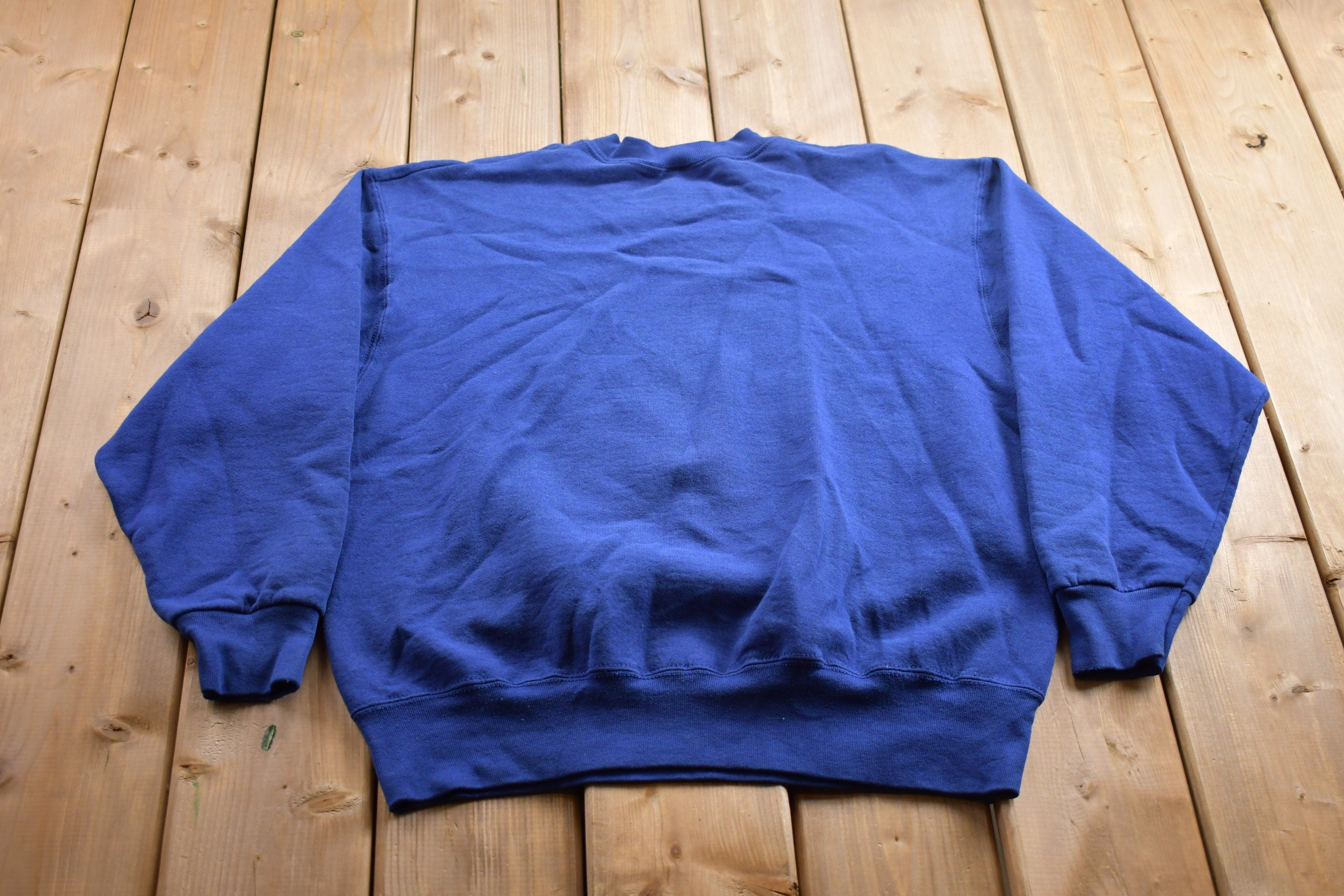 Vintage 1990s Blank Blue Crewneck Sweatshirt