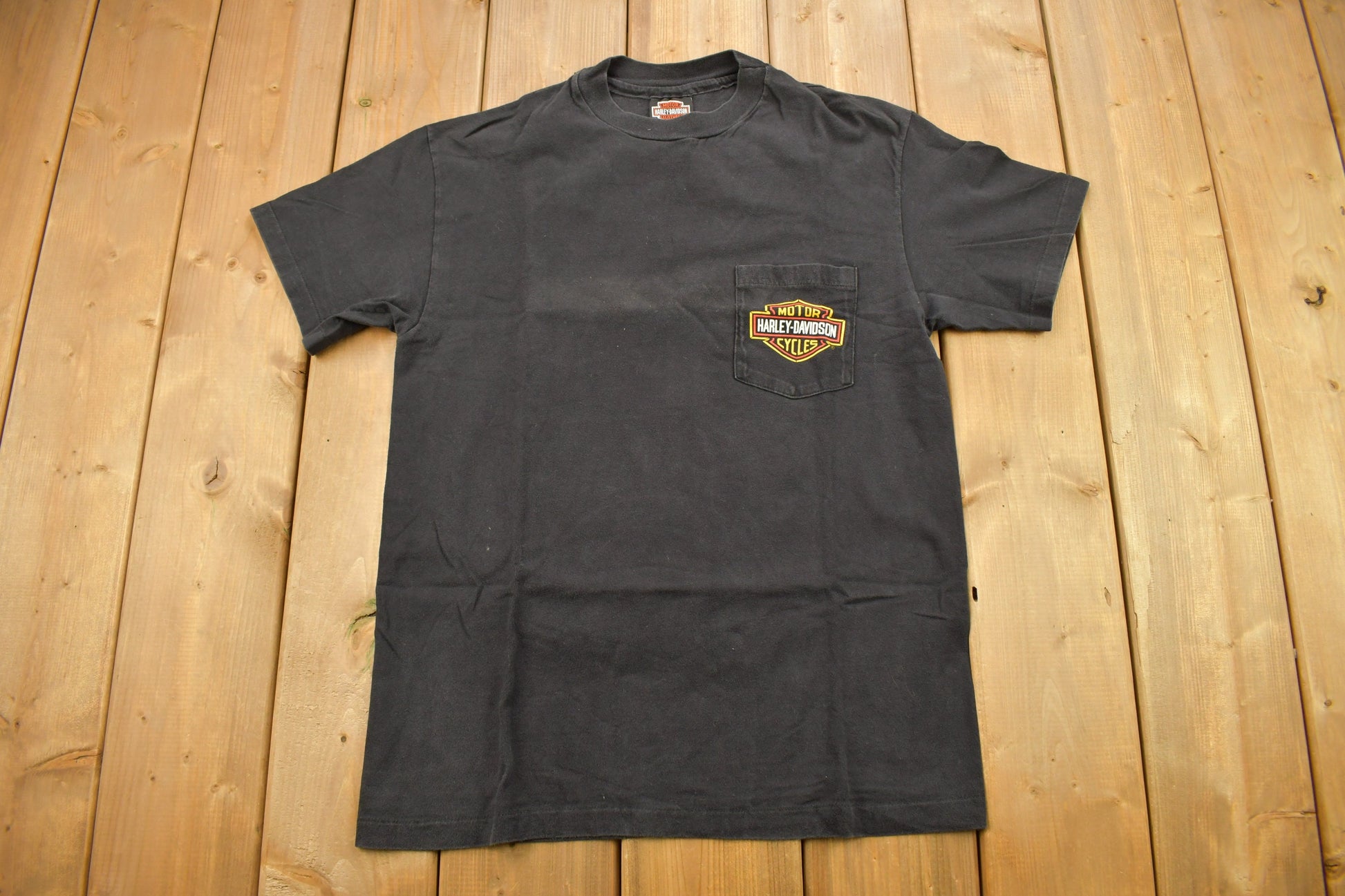 Vintage 1990 Orange County Harley Davidson Santa Ana California T-Shirt / Single Stitch / Made In USA / Biker Tee / Souvenir T Shirt