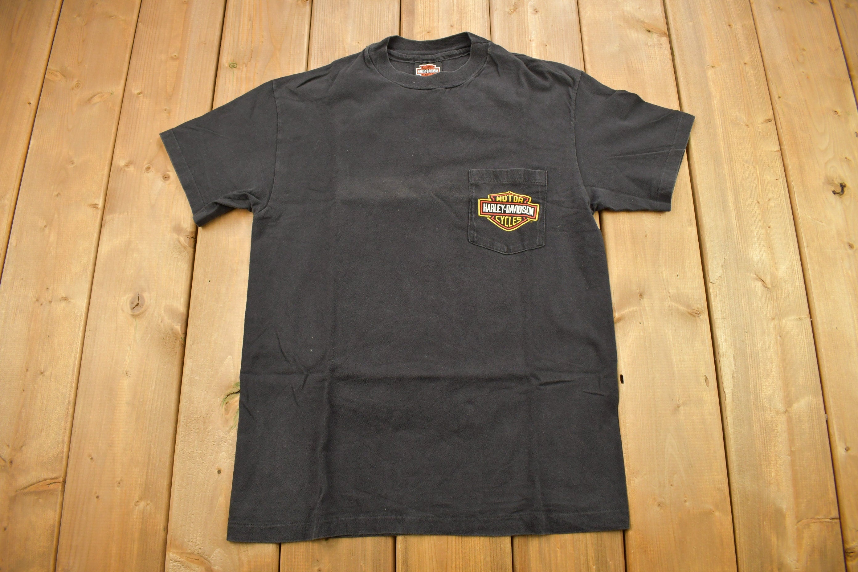 Vintage 1990 Orange County Harley Davidson Santa Ana California T-Shirt