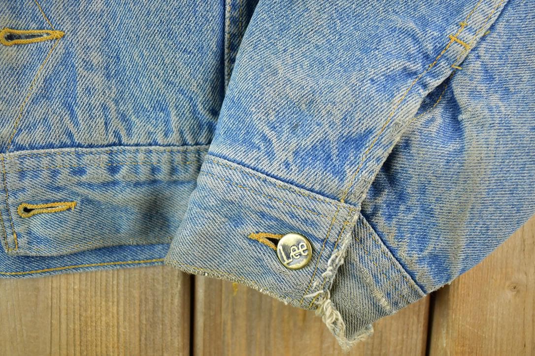 Vintage 1970s Lee Storm Riders Lined Jean Jacket
