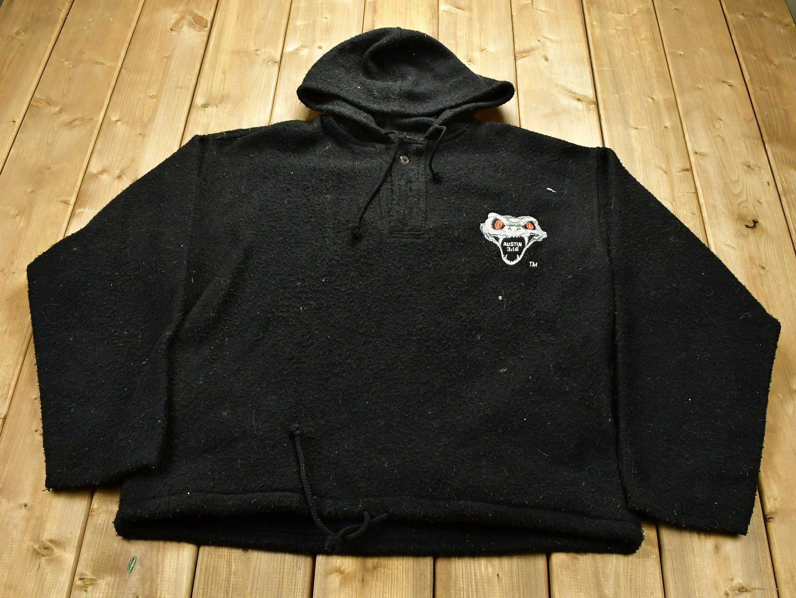 Vintage 1998 World Wrestling Steve Austin 3:16 State Wrestling Hoodie