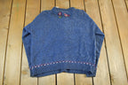Vintage 1990s Northern Reflections Wool Blend Knit Cardigan Sweater Womens Large