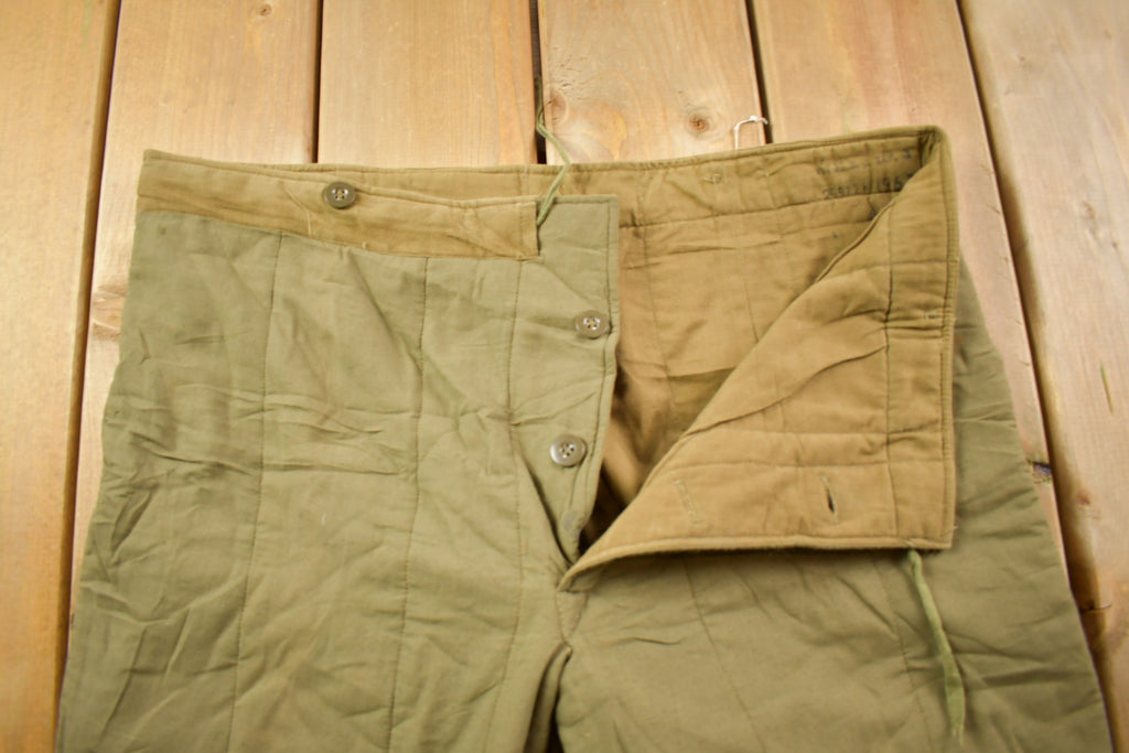 True Vintage 1960s Military Liner Pants Size 39 x 28