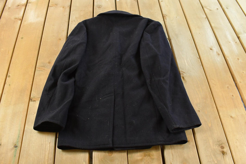 Vintage 1940s WW2-Cold War Era Naval Wool Coat Men's Small /