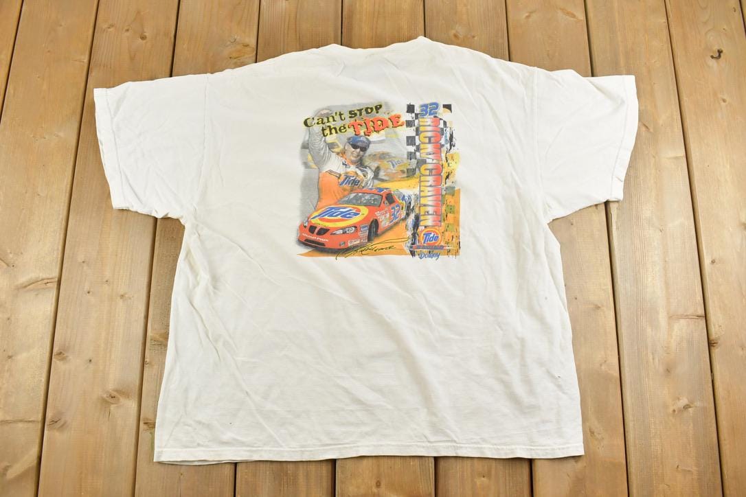 Vintage 1990s Tide Ricky Craven NASCAR Racing T-Shirt