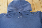 Vintage Y2K Nike Middle Swoosh Hoodie / Blue Nike Hoodie / Nike Swoosh / Embroidered / Nike Hoodie Size XXL / Made In Canada / Mid Swoosh
