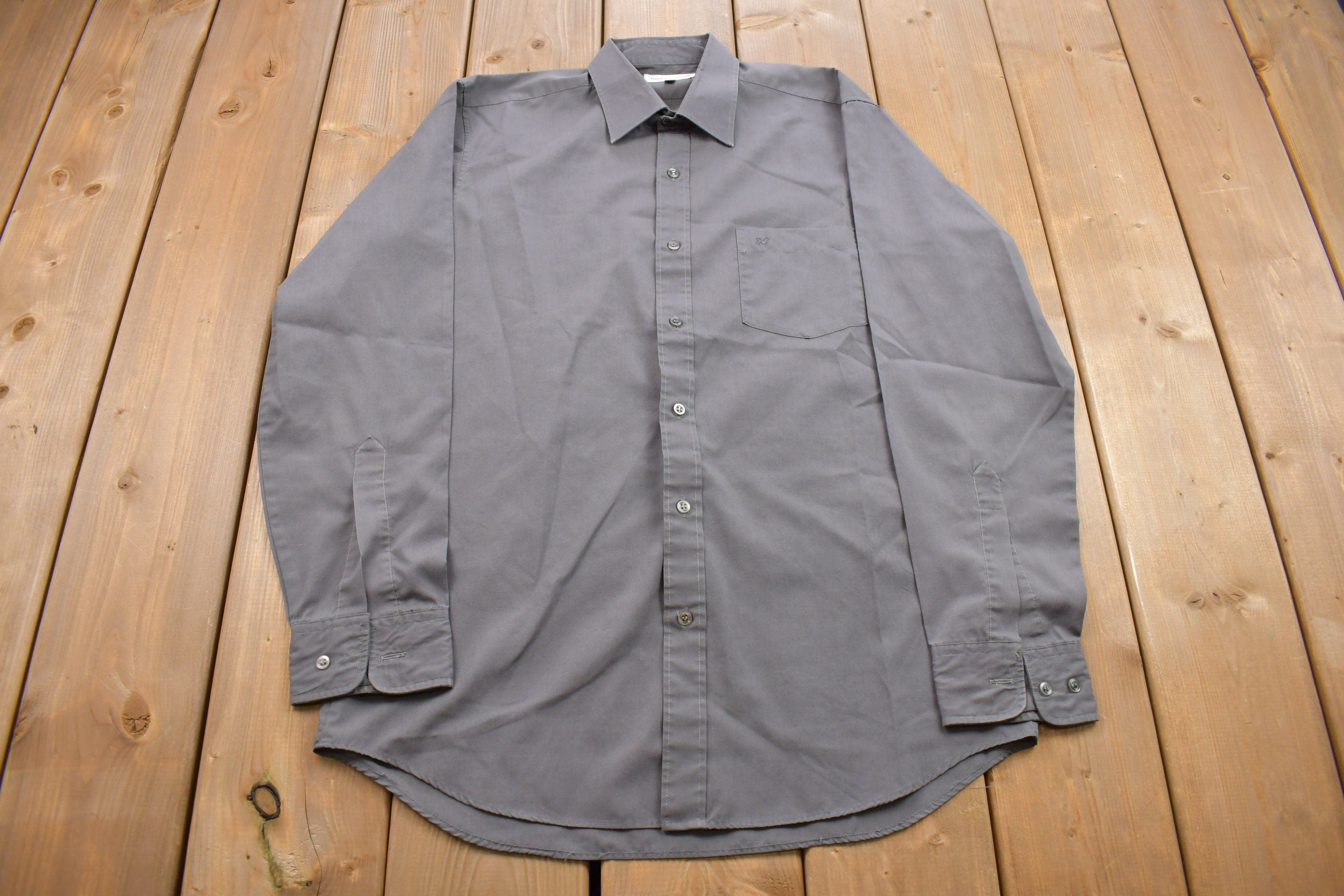 Vintage 1990s Saint Germain Button Up Dress Shirt