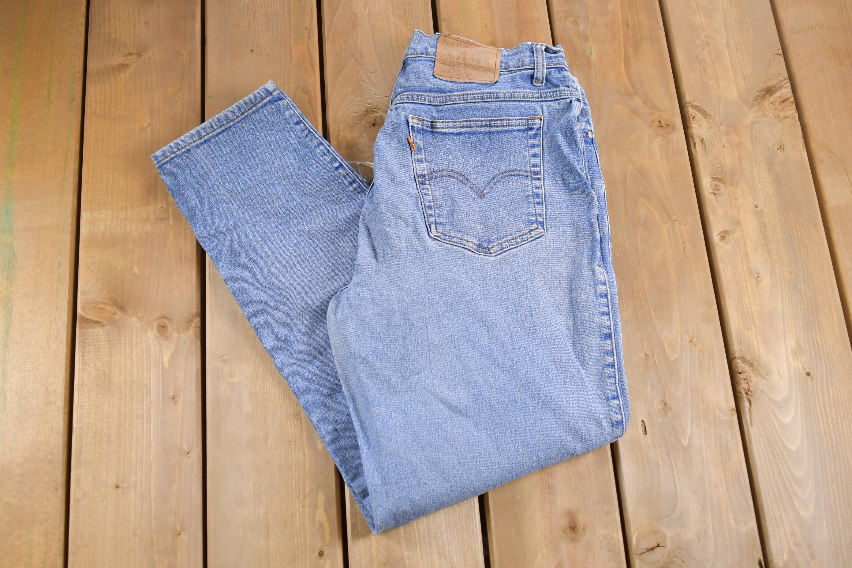Vintage 1990s Levi's Rare Orange Tab Denim Jeans Size 30 x 30