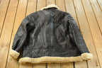 Vintage 1980s Shearling Leather Fur Jacket Men's 2XL /