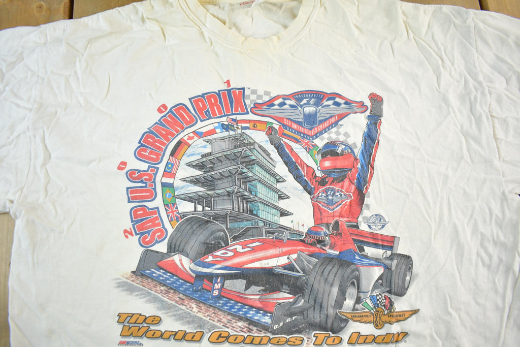 Vintage 2001 Formula 1 SAP U.S. Grand Prix Racing Graphic T-Shirt Men's 2XL
