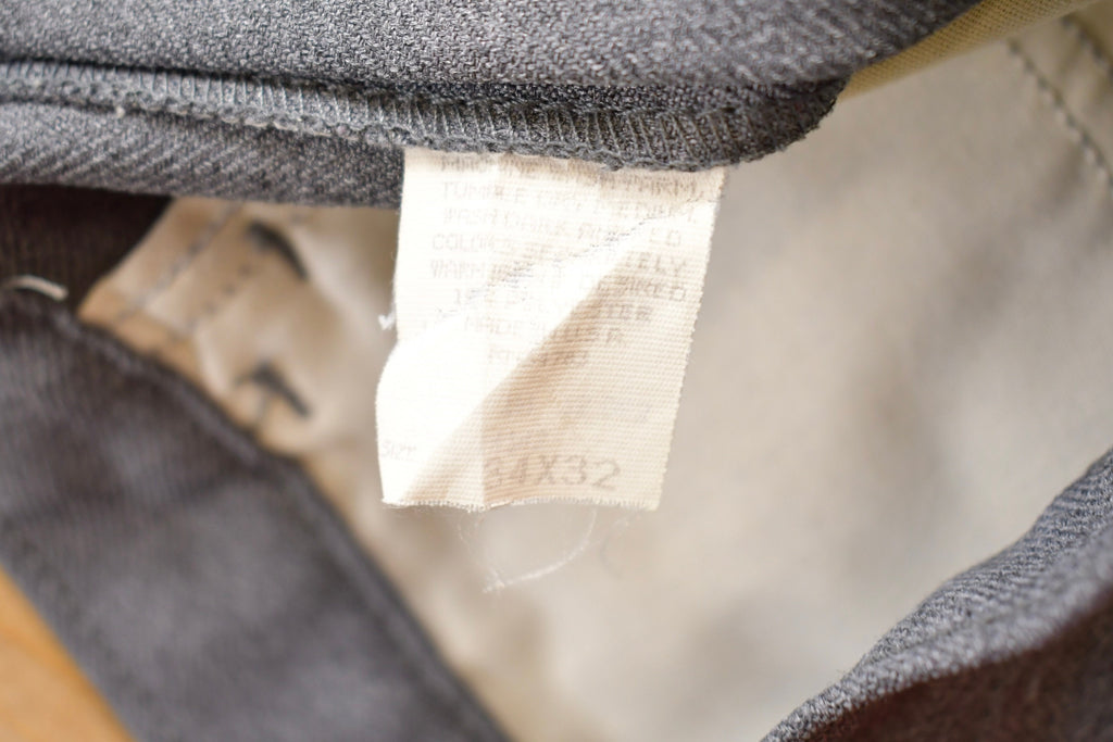 Vintage 1990s Lee Grey Trousers Size 34 x 28