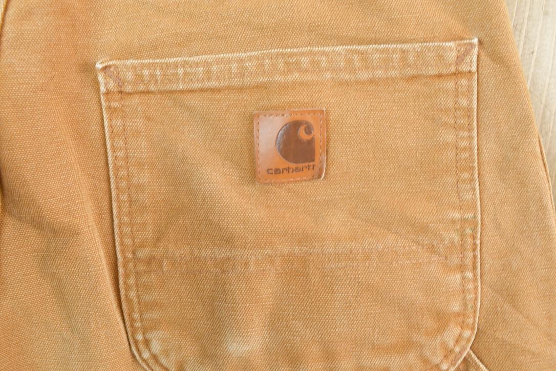 Vintage 1990s Carhartt Tan Denim Work Pants Size 33 x 34