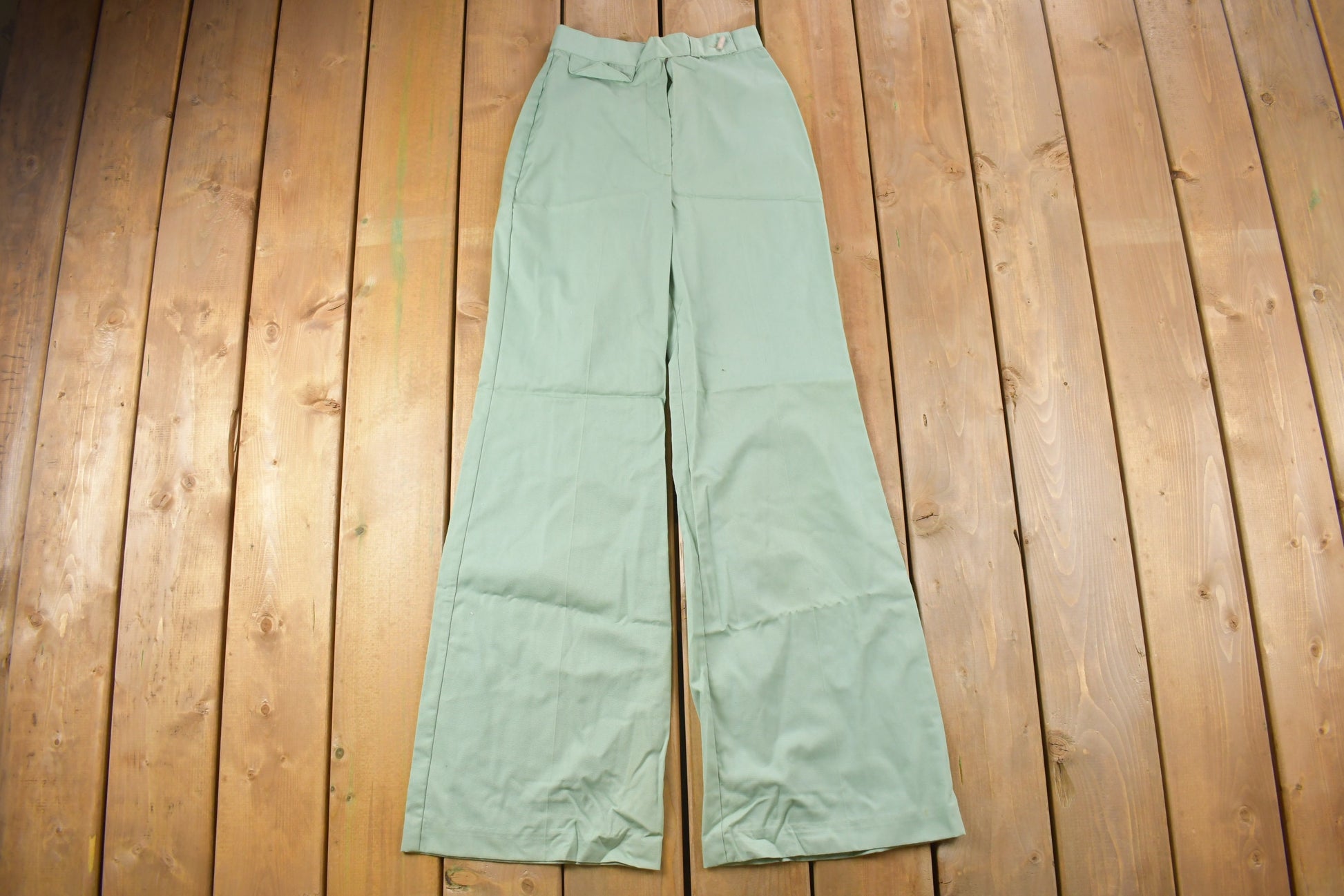 Vintage 1970s Casual Flared Bell Bottom Pants Size 24 x 32