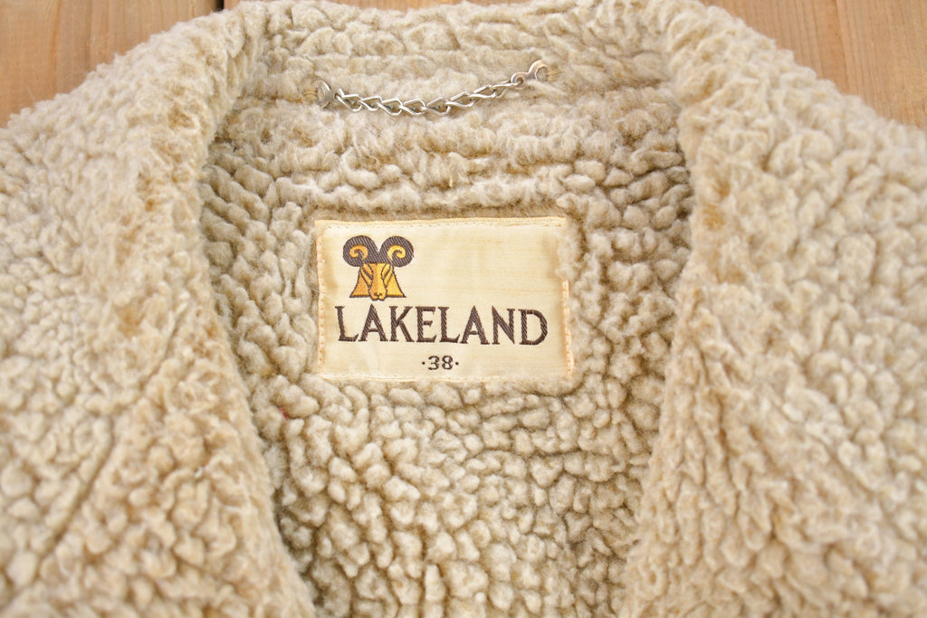 Vintage 1980s Lakeland Leather Sherpa Lined Jacket