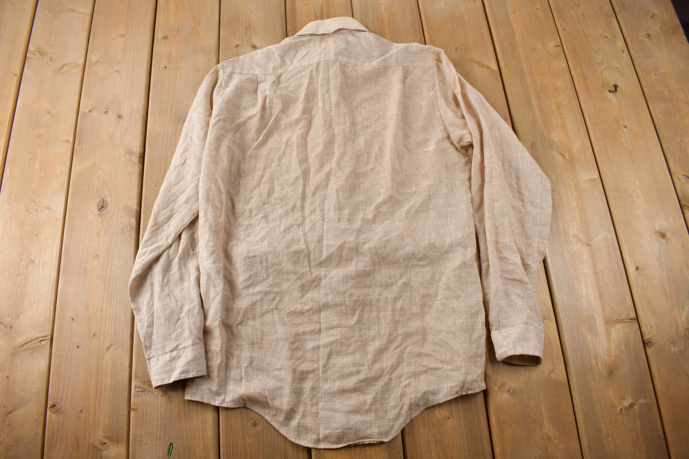 Vintage 1980s Dressport by Wildflower Button Up Dress Shirt Size Small