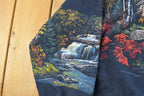 Vintage 1990s Nature Waterfall Graphic Turtleneck Sweatshirt Men's XL / Cottage / Art Unlimited / Wilderness / Made In USA