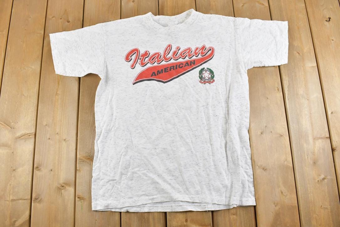 Vintage 1990s Italian American Graphic T-Shirt