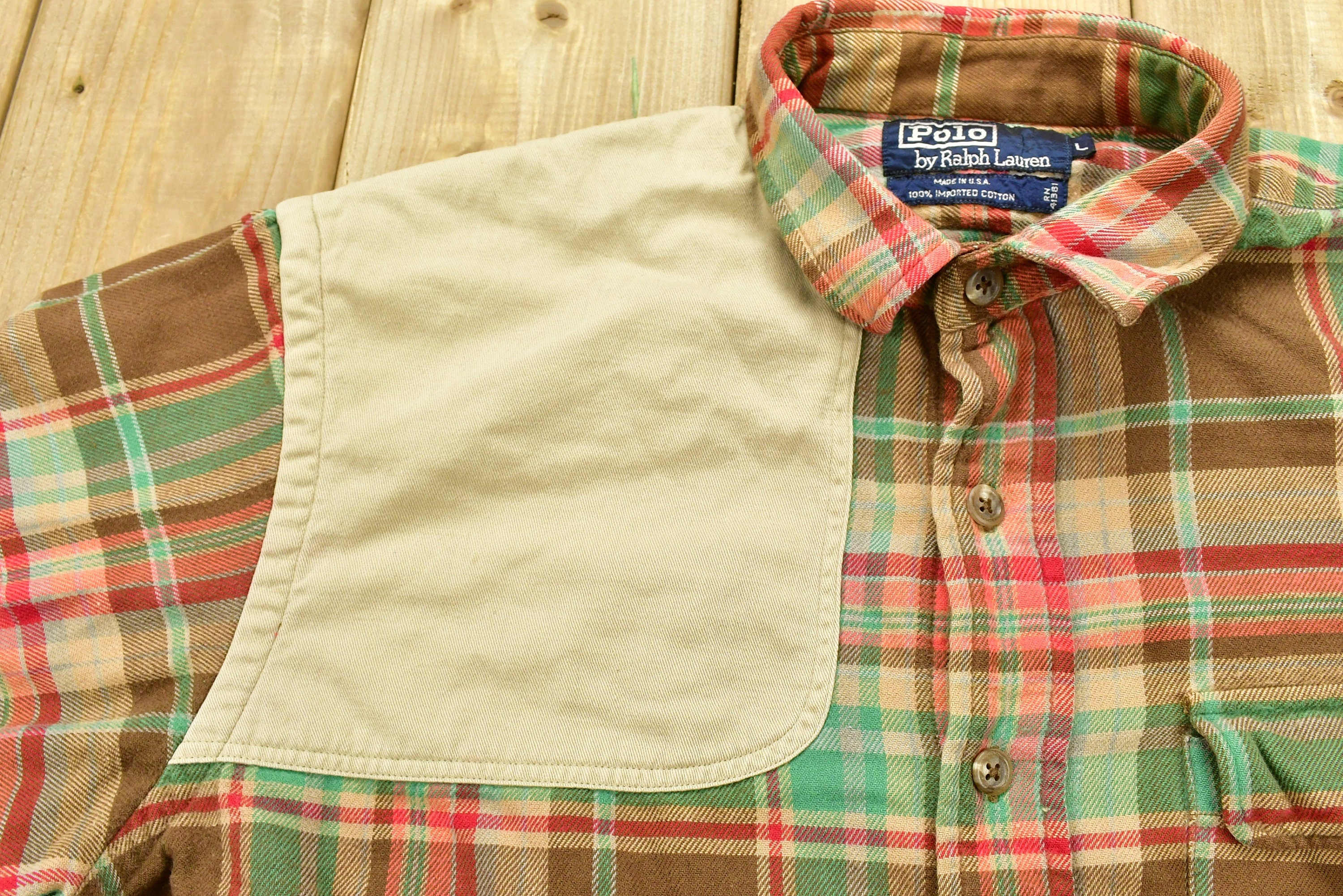 Vintage 1990s Polo Ralph Lauren Button Up Hunting Shirt