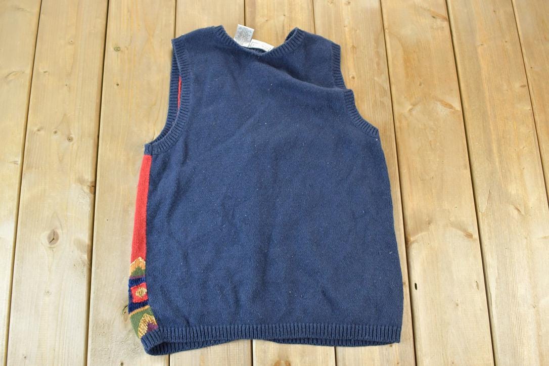 Vintage 1990s Fall Leaves Knit Vest