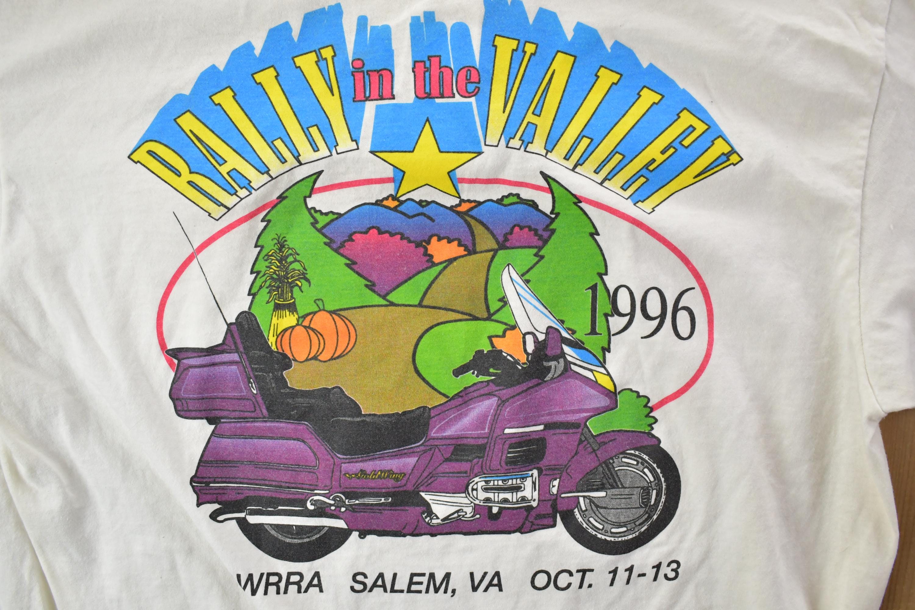 Vintage 1996 Rally In The Valley Souvenir T-Shirt