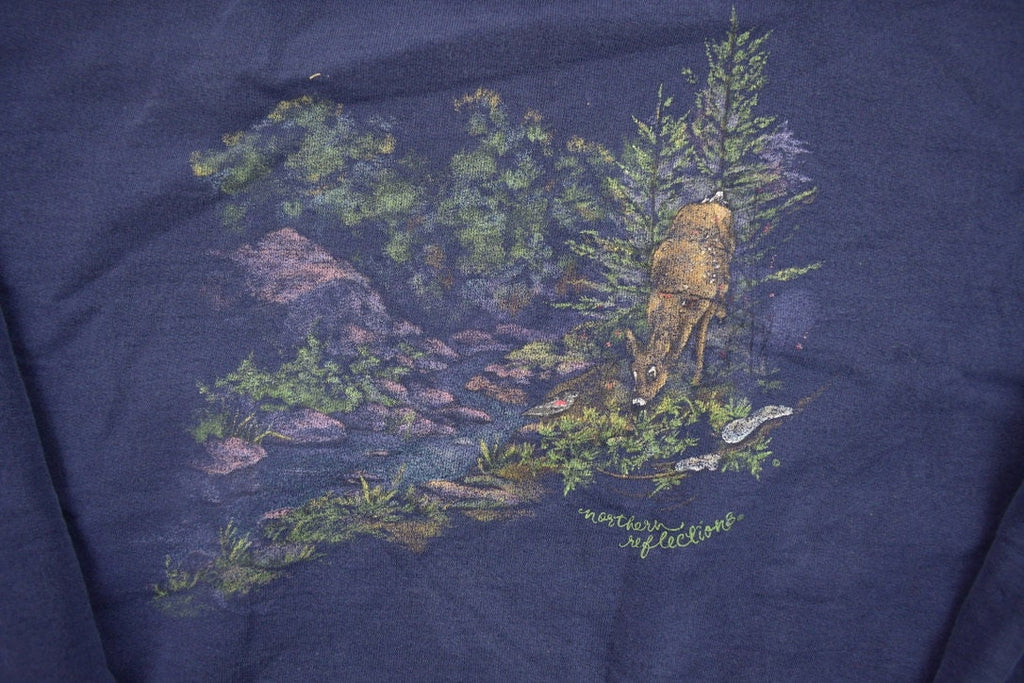 Vintage 1990s Nature Crewneck Sweatshirt / 90s Crewneck / Streetwear