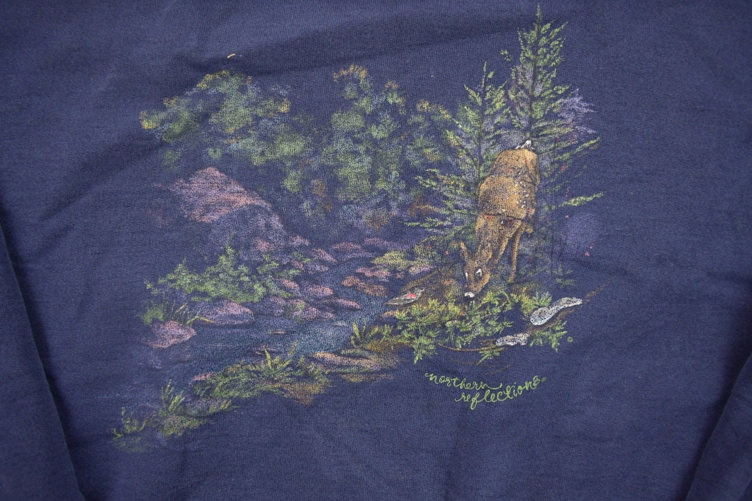 Vintage 1990s Nature Crewneck Sweatshirt / 90s Crewneck / Streetwear
