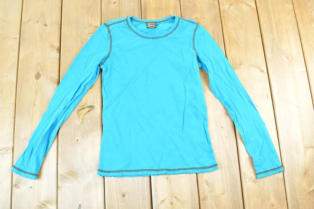 Women Vintage Vigoss Y2K Blank Blue T-Shirt