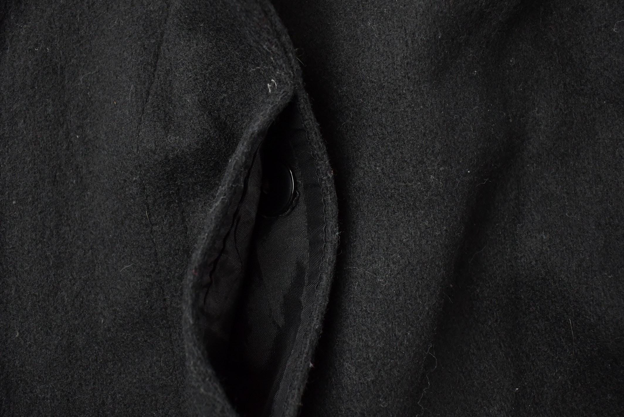 Vintage 1980s Donnybrook Wool Trench Button Up Over Coat Women's L /