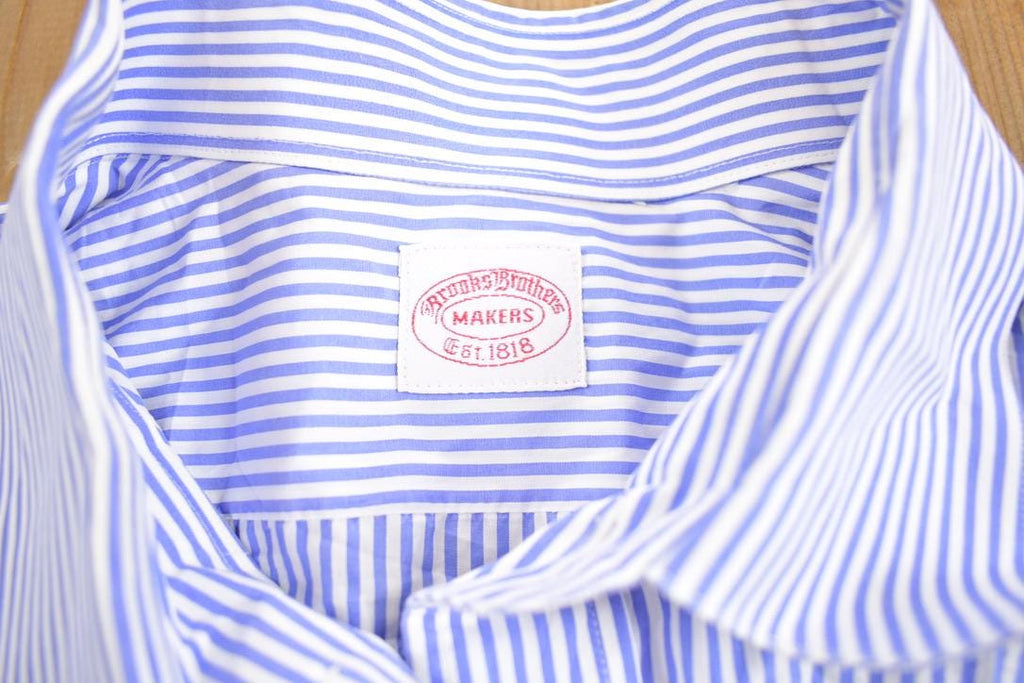 Vintage 1980s Brooks Brothers Striped Blank Button Up Shirt