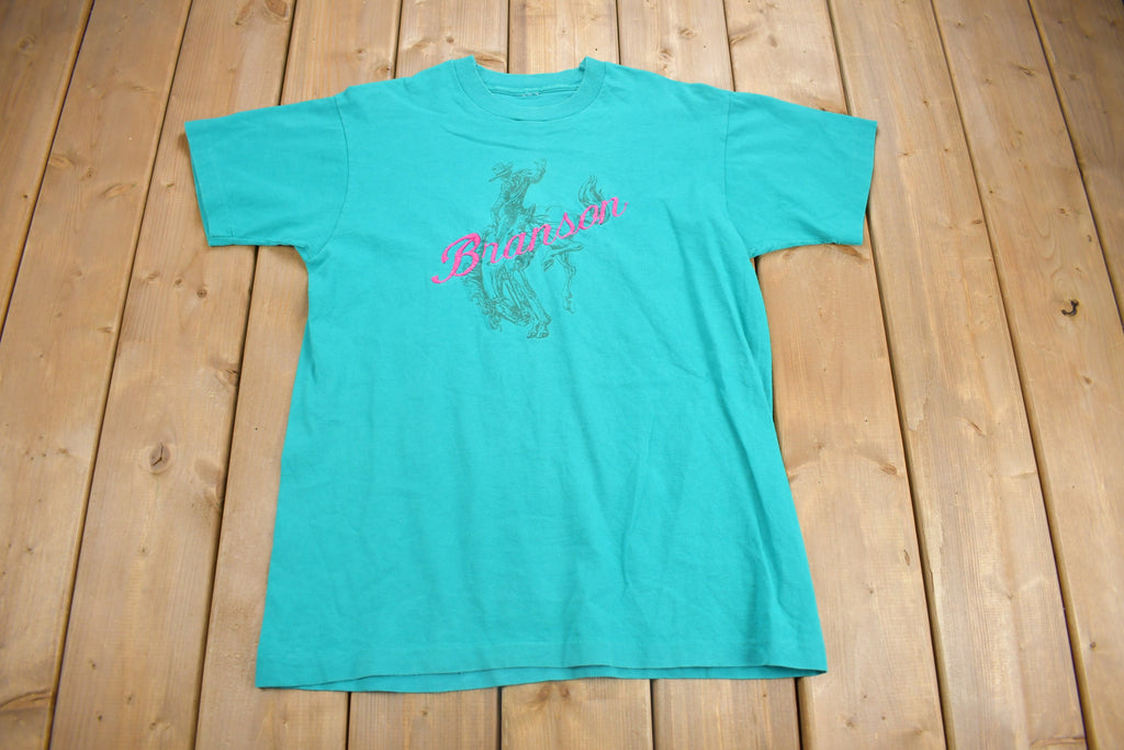 Vintage 1990s Branson Cowboy Theme Embroidered T Shirt