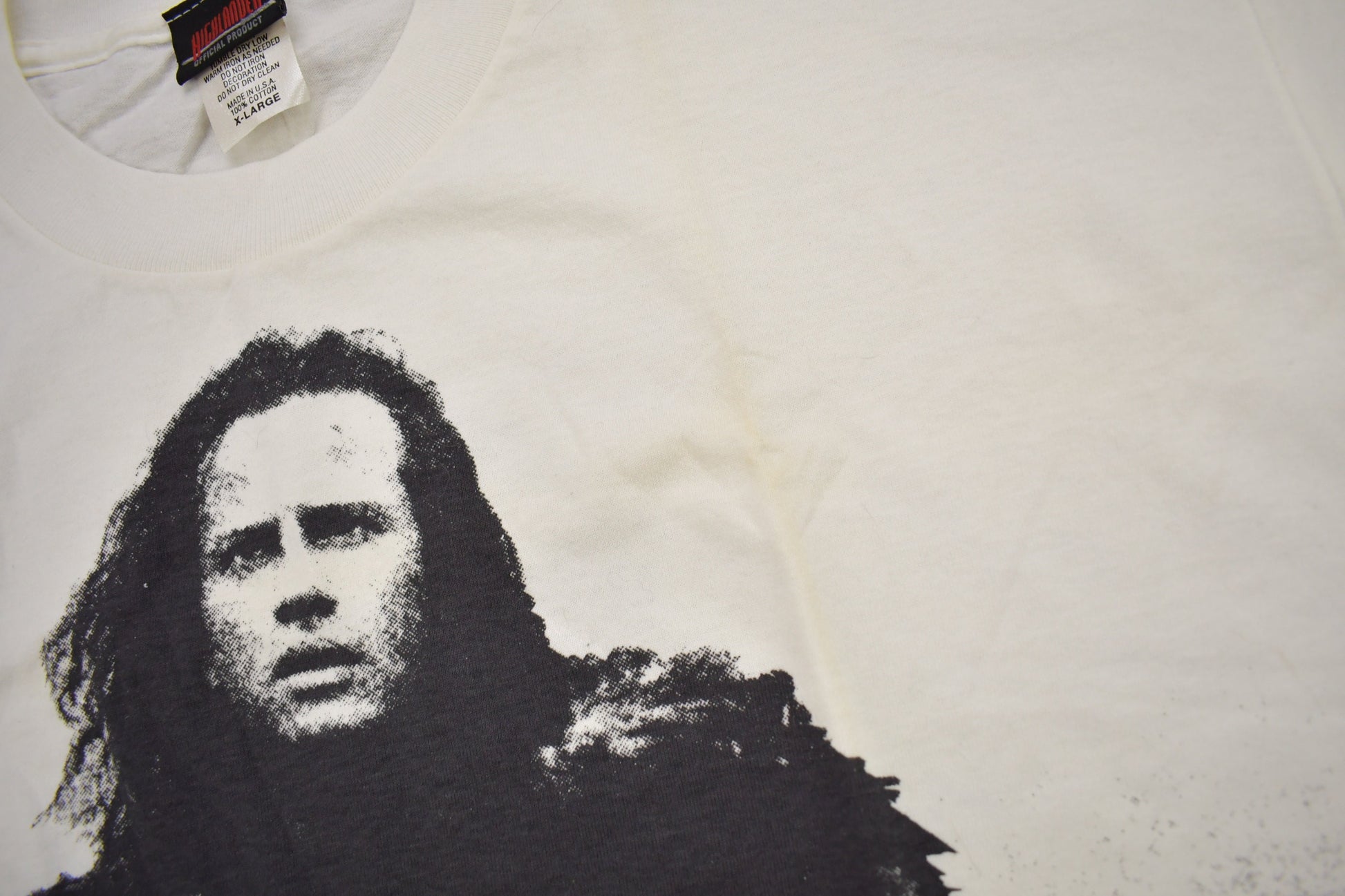 Vintage 1990s Highlander All Over Print Movie Promo T-shirt