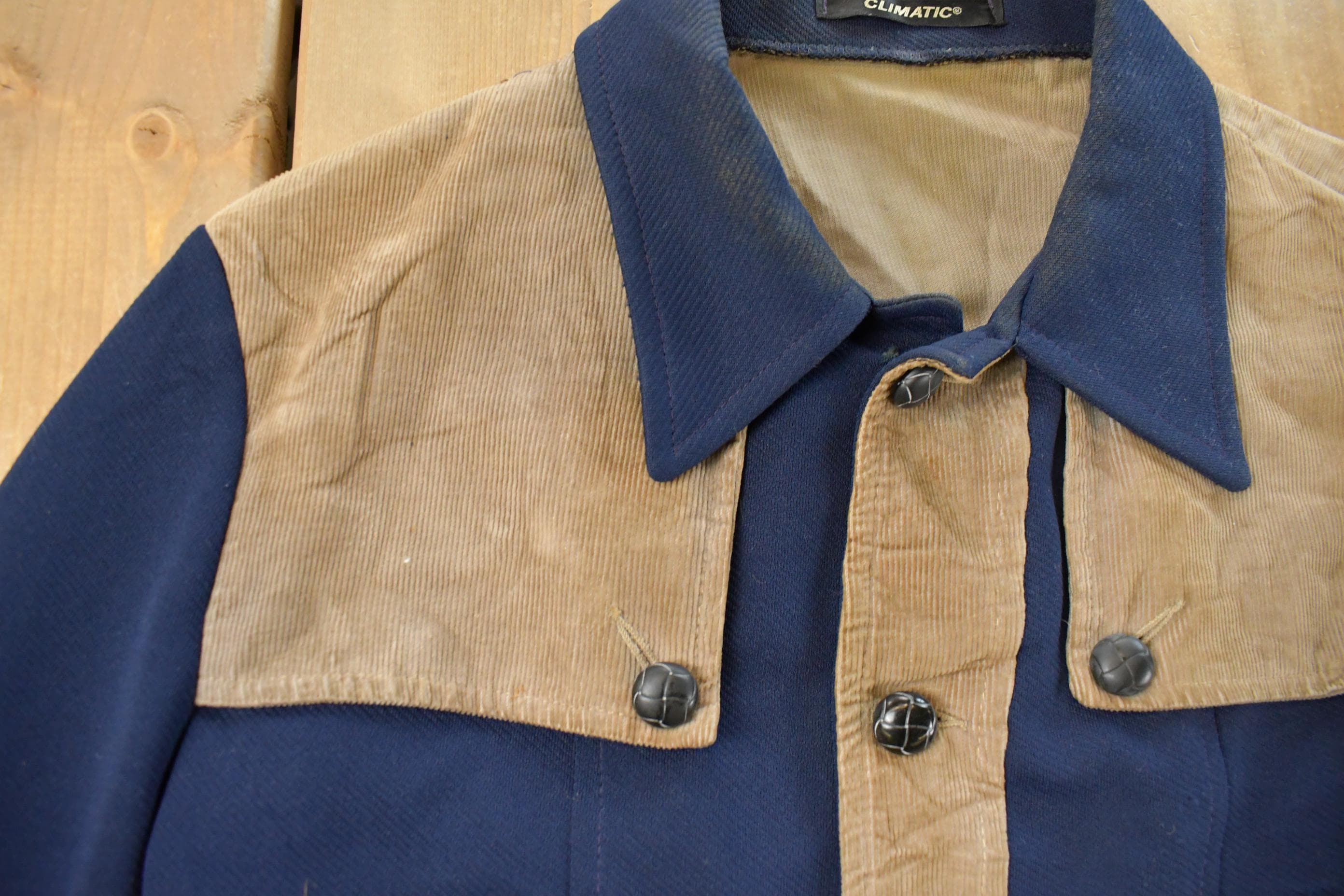 Vintage 1970s Corduroy Button Up Shacket Men's Medium