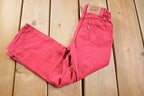 Vintage 1990s Red Riveted Youth Levi Red Tab Jeans Size 20 x 18