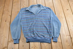 Vintage 1990s Sears Plaid Collared Sweatshirt