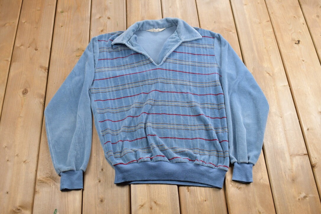 Vintage 1990s Sears Plaid Collared Sweatshirt