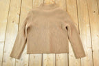 Vintage 1980s Lisa International Knit Abstract Pattern Suede Patch Crewneck Sweater Mens S