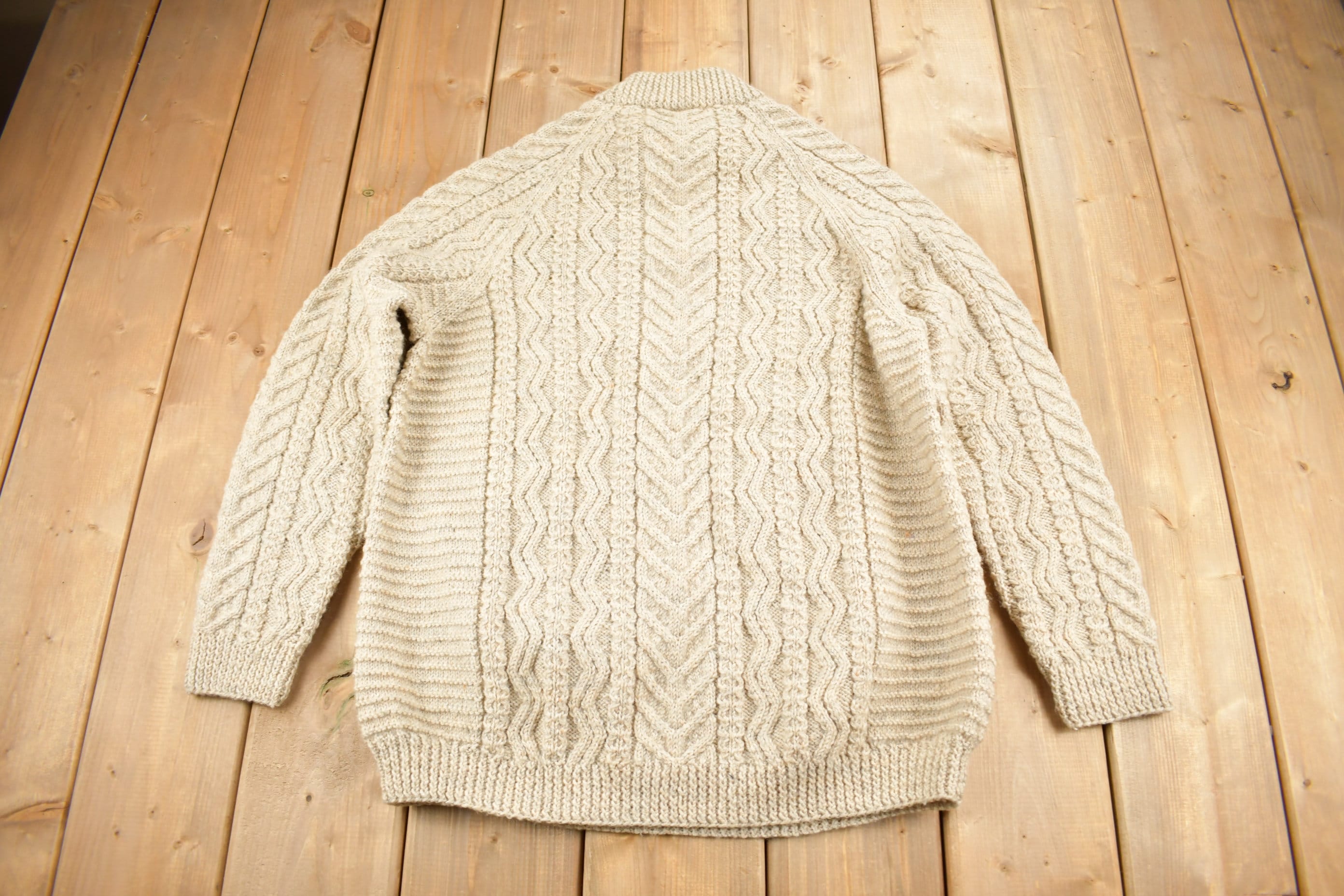 Vintage 1990s Simpkin's Sweaters Cable Knit Mockneck Sweater