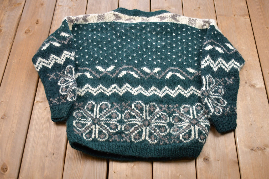 Vintage 1990s Glacier Bay Import Nordic Knit Crewneck Sweater