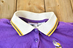 Vintage 1990s Minnesota Vikings NFL Football Embroidered Logo Gameday Polo Shirt