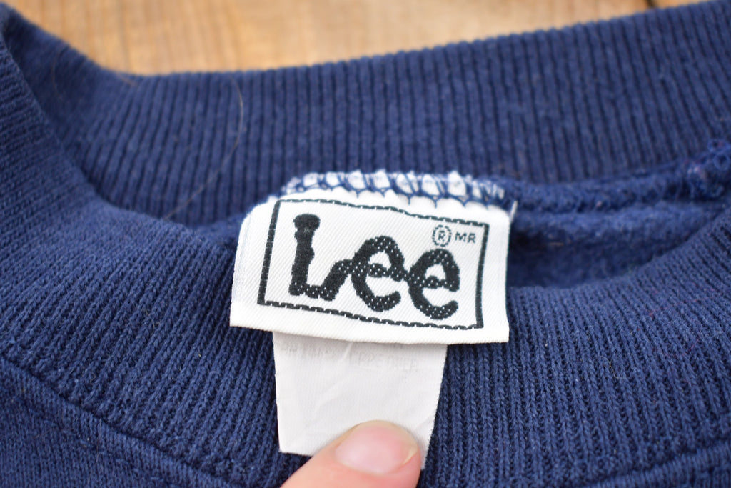 Vintage 1990s Lee Blank Navy Blue Crewneck Sweatshirt