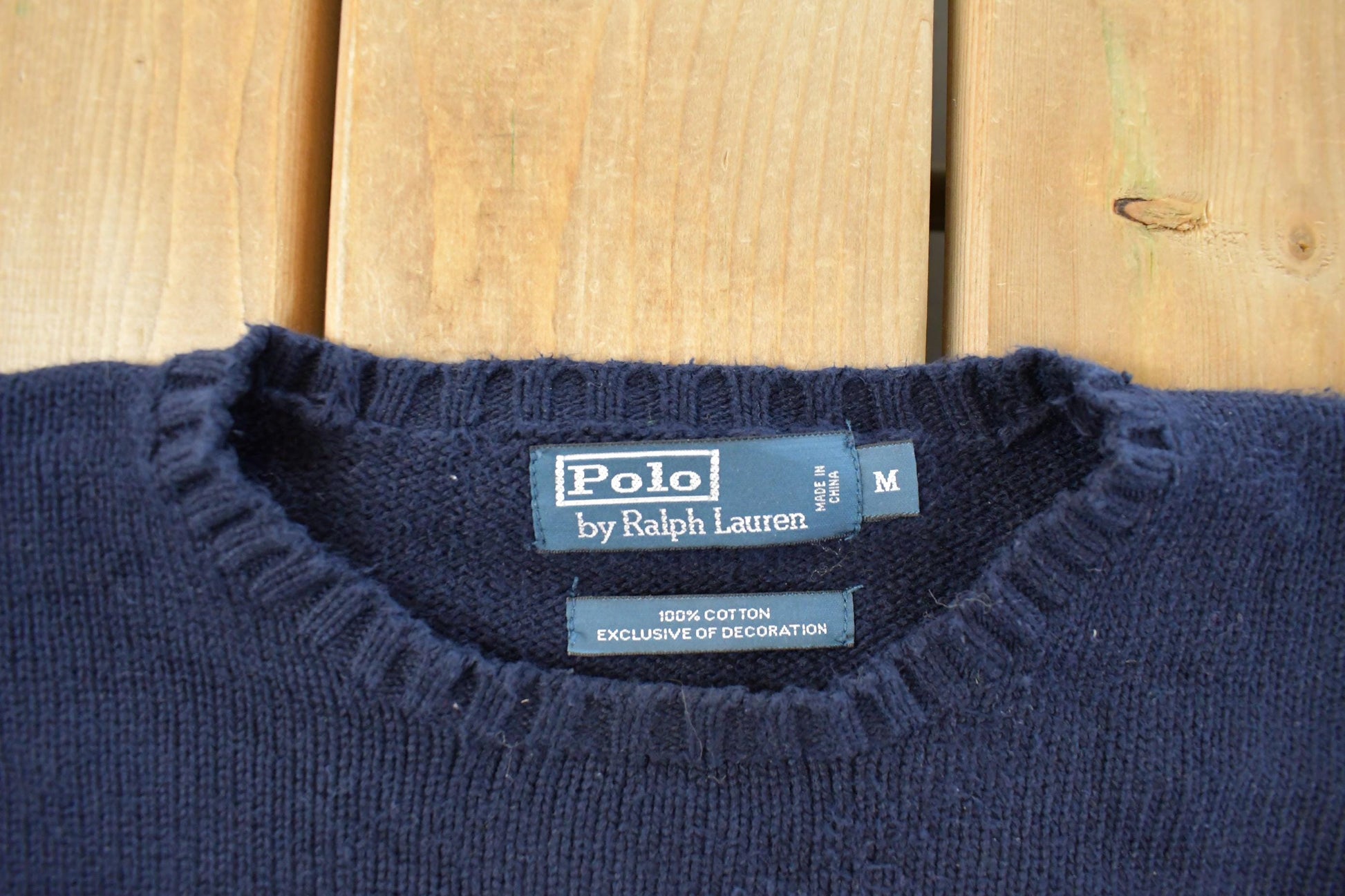 Vintage 1990s Polo Ralph Lauren Knit Crewneck Sweater Men's Medium