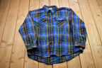 Vintage 1990s Plaid Winter Flannel Button Up Shirt