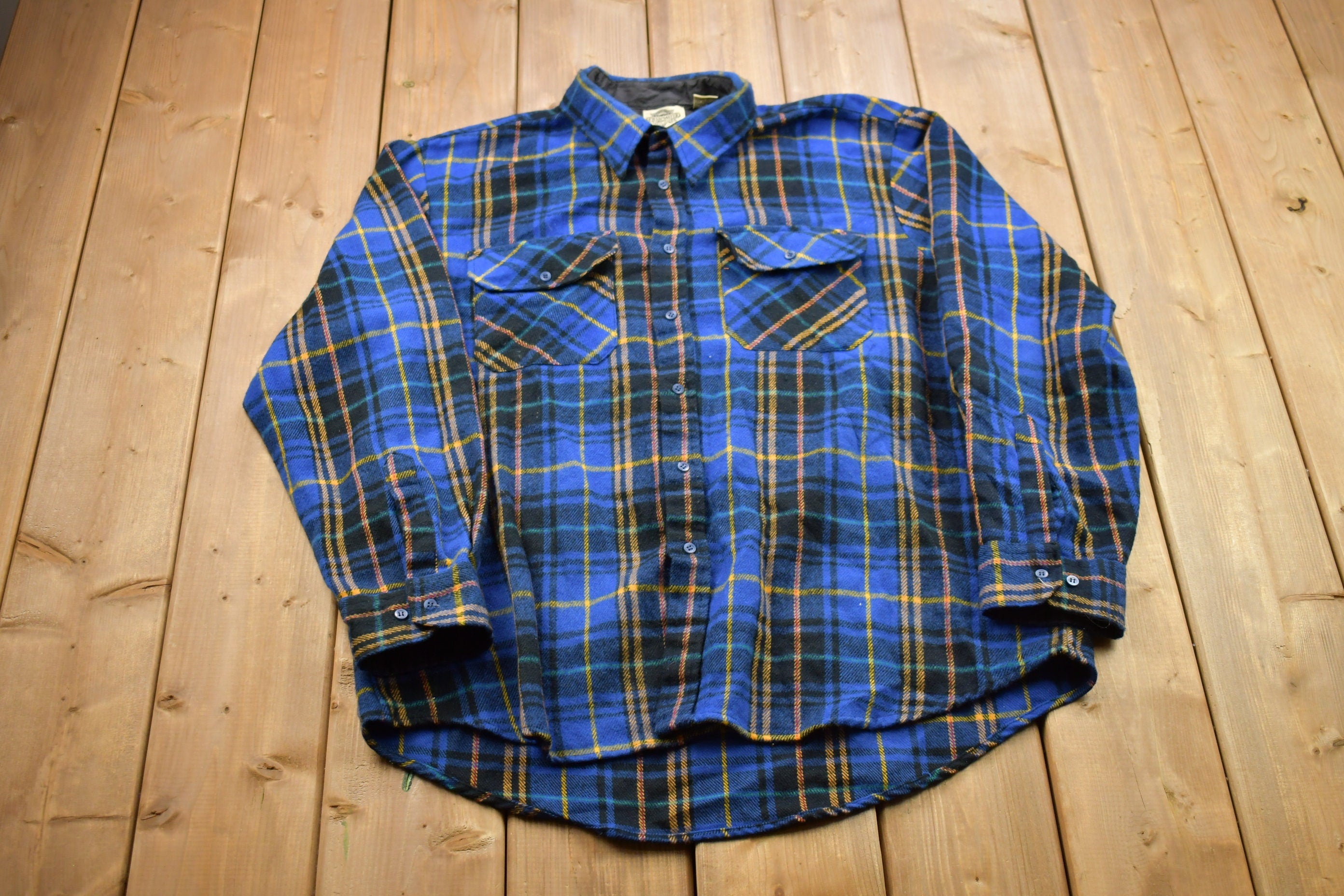 Vintage 1990s Plaid Winter Flannel Button Up Shirt
