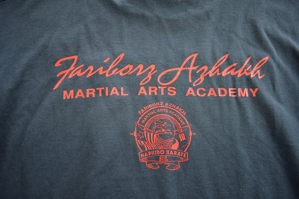 Vintage 1980s Martial Arts Academy Single Stitch Graphic T Shirt Made In USA