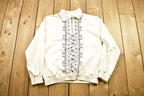 Vintage 1990s Abstract Graphic Collared Sweater