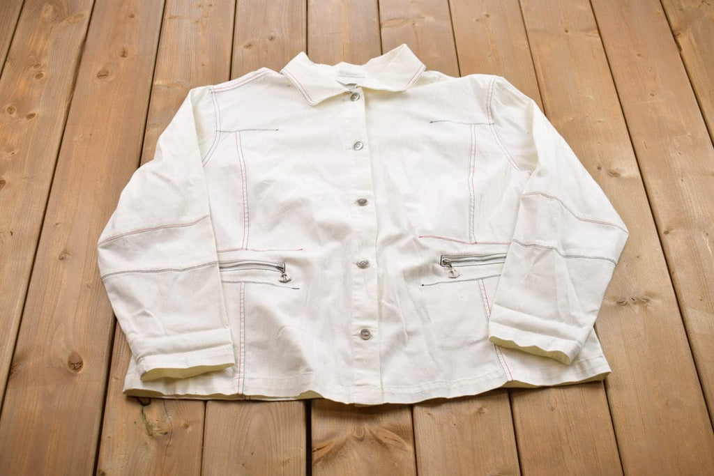 Vintage 1990s Nautical Theme Blank Button Up Shirt