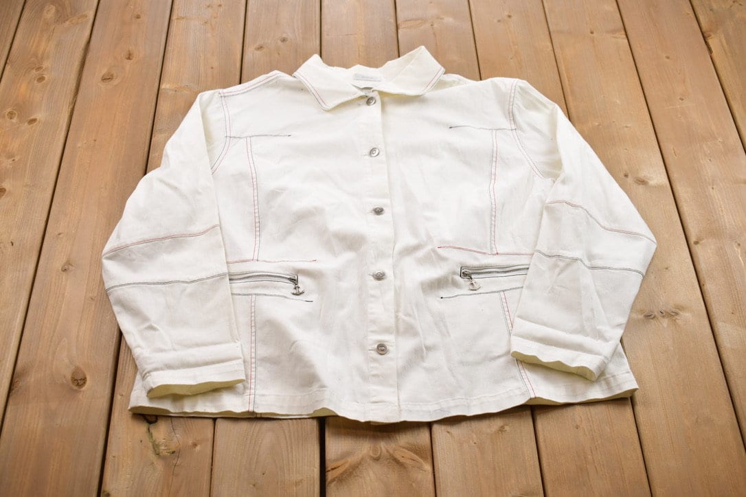 Vintage 1990s Nautical Theme Blank Button Up Shirt