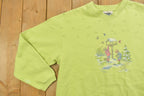 Vintage 1990s Northern Reflections Green Holiday Crewneck Sweater