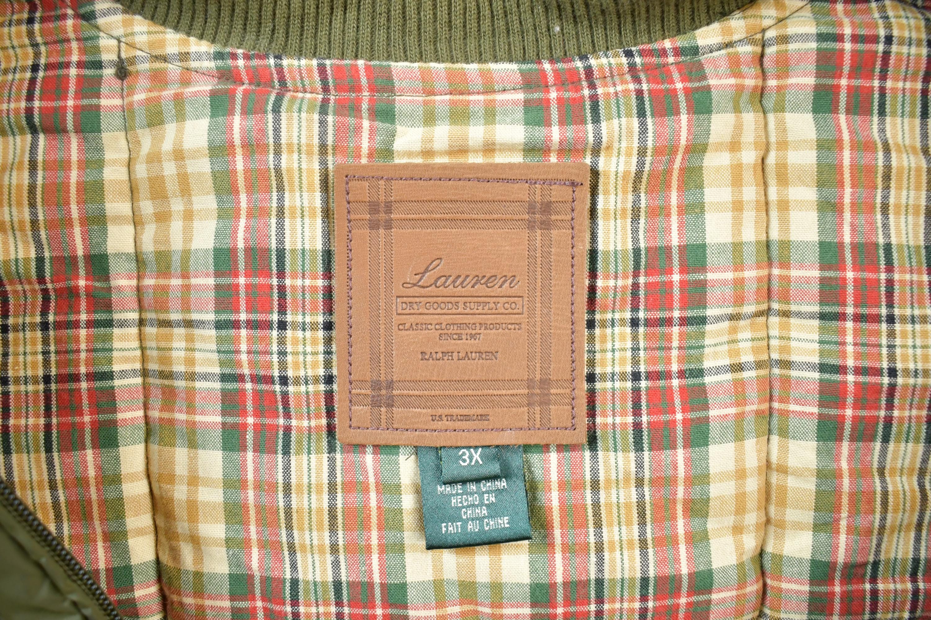 Vintage 1990s Lauren Hunter Green Plaid Blanket Lined Puffer Vest